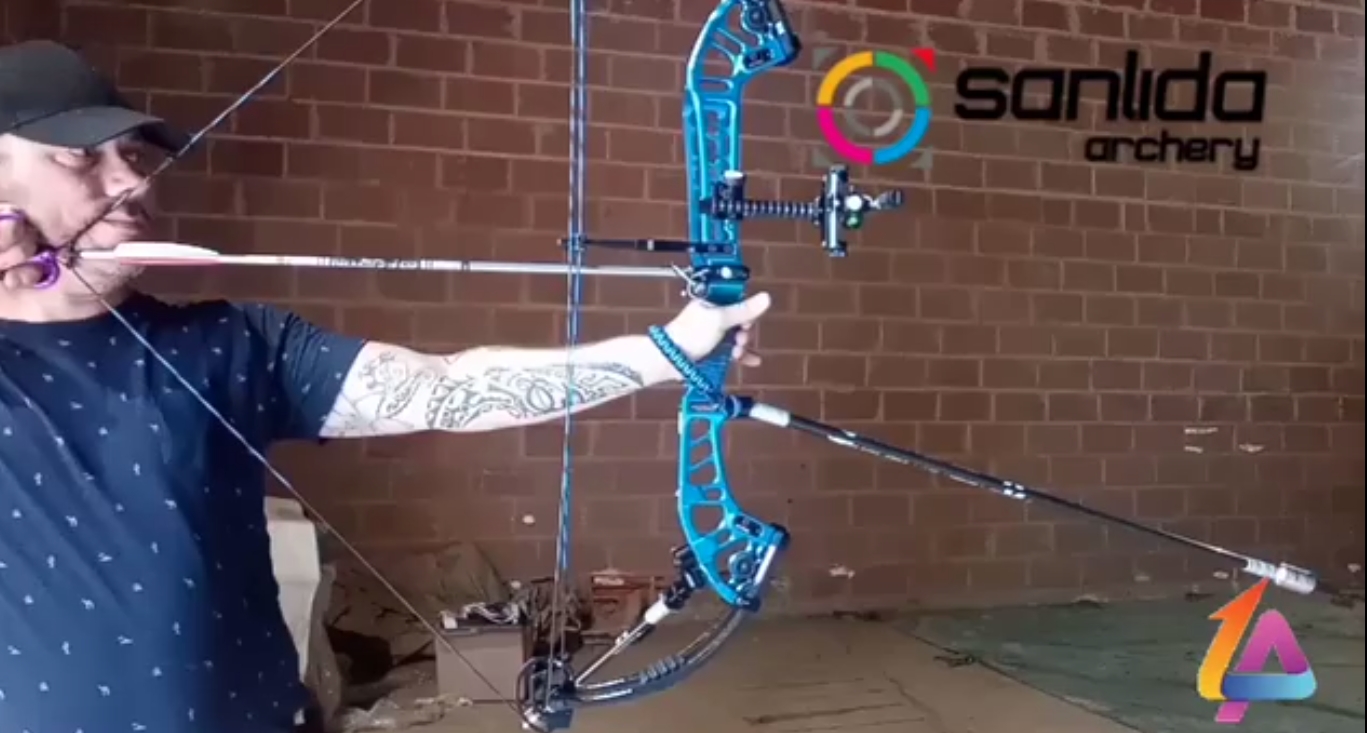 Hero X10 target compound bow shooting by Ludo archery, France